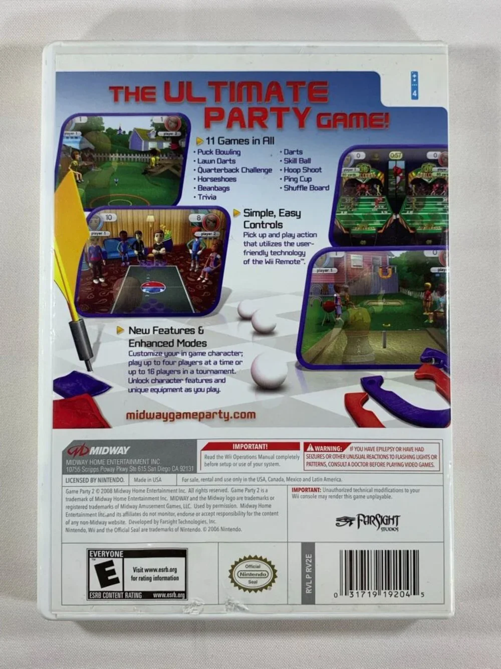 Game Party 2 For Nintendo Wii 11 Games With Case and Manual Rated E Tested